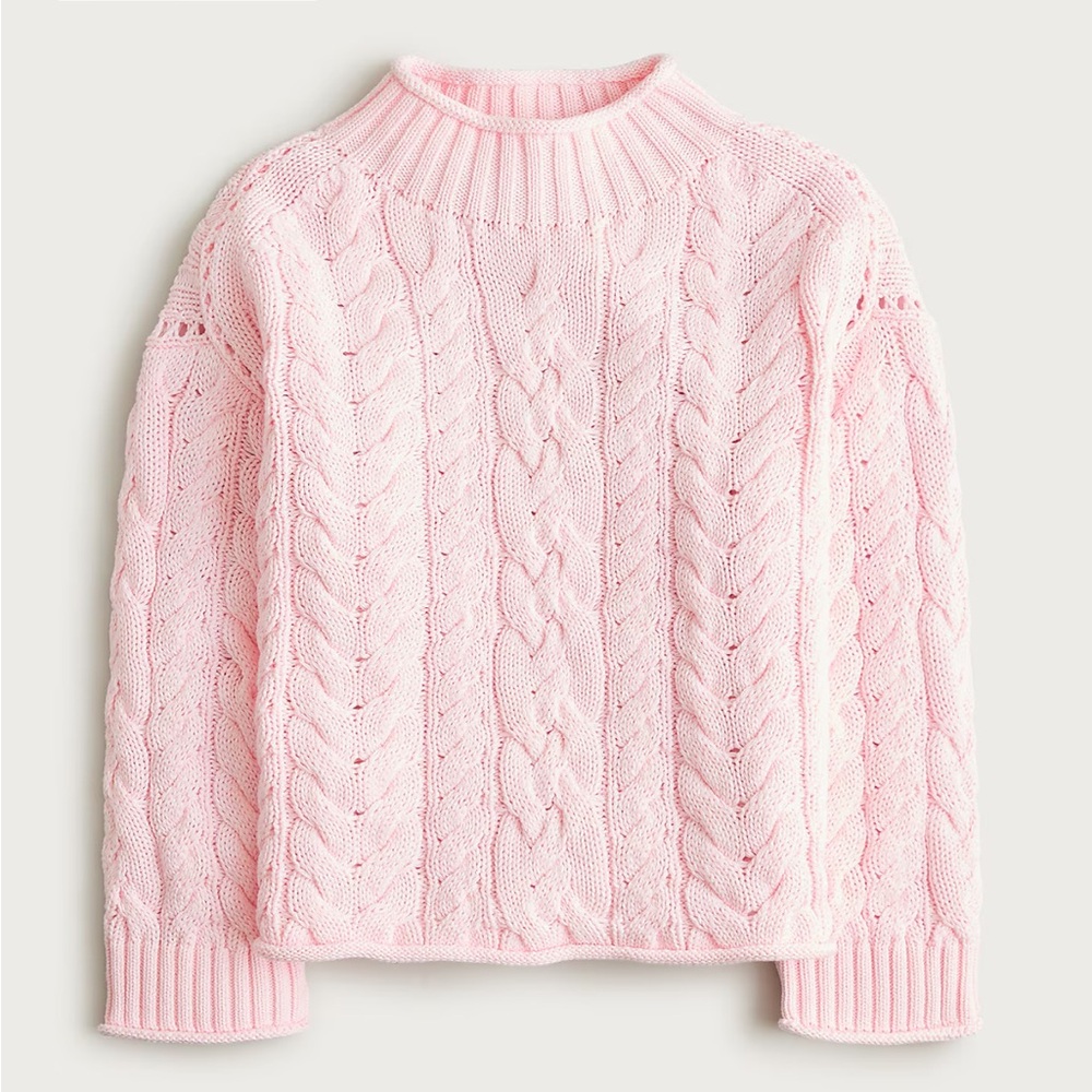 J. Crew Rollneck Cable Knit Sweater